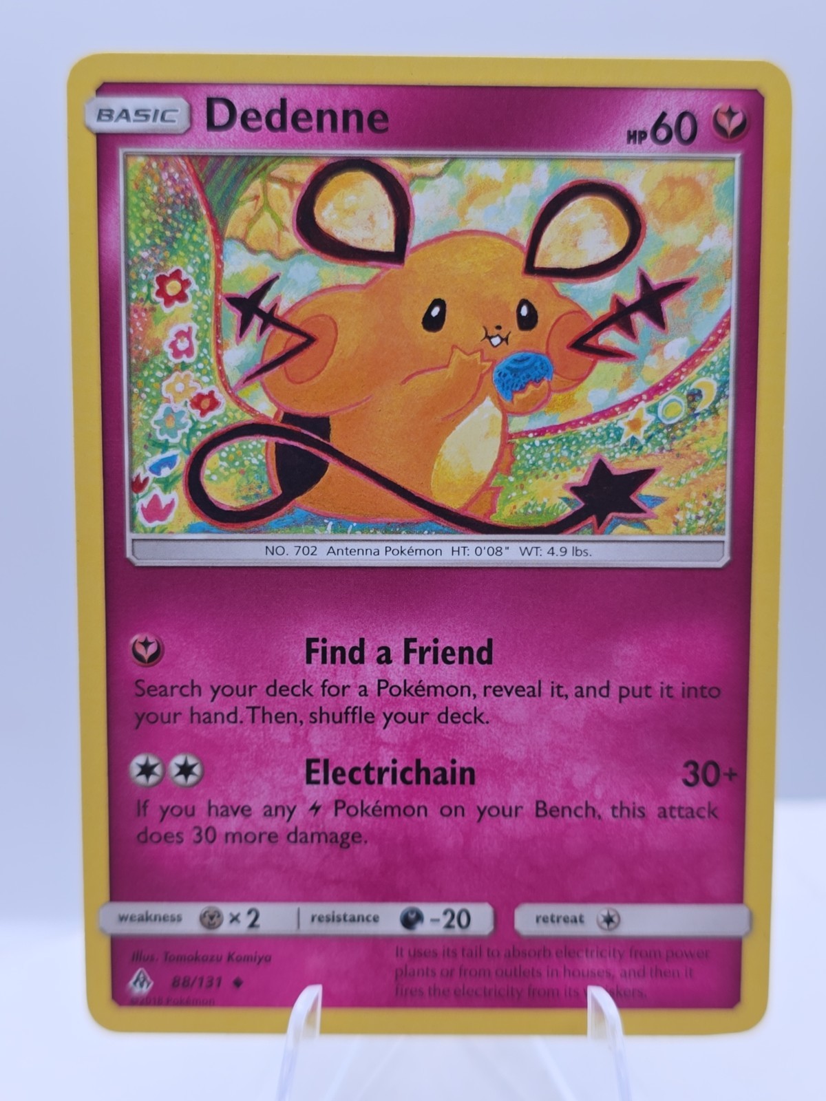 Pokemon Dedenne 88/131 Sm-Forbidden Light Regular NM Pokemon Dedenne 88/131 Sm-Forbidden Light Regular NM