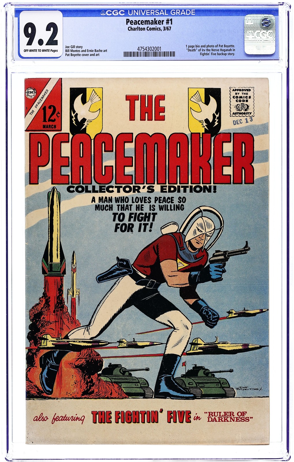 Peacemaker #1 CGC 9.2 1967 4754302001