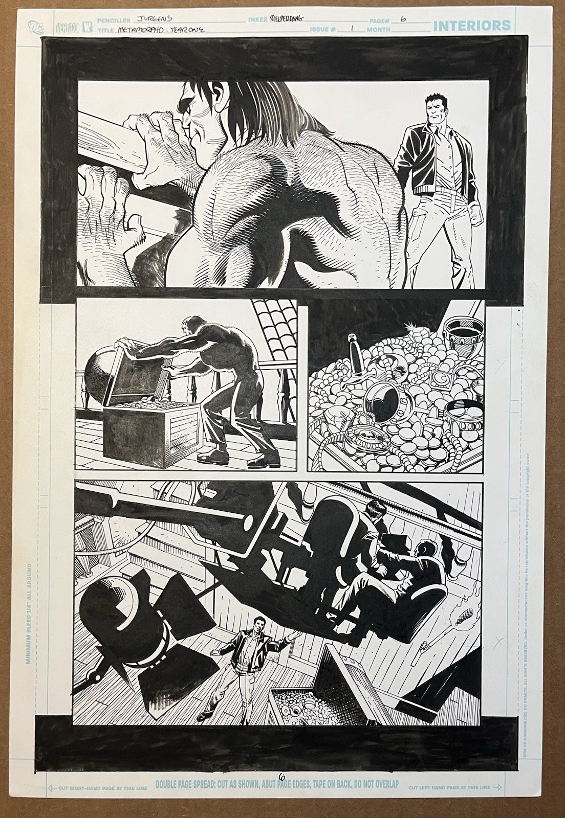 Original Comic Book Art Metamorpho Year One #1 Page 6 Jurgens DC Comics