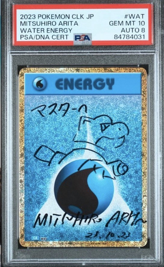 Pokemon Signed Mitsuhiro Arita BLASTOISE PSA/DNA PSA 10 Auto 8 Water Energy