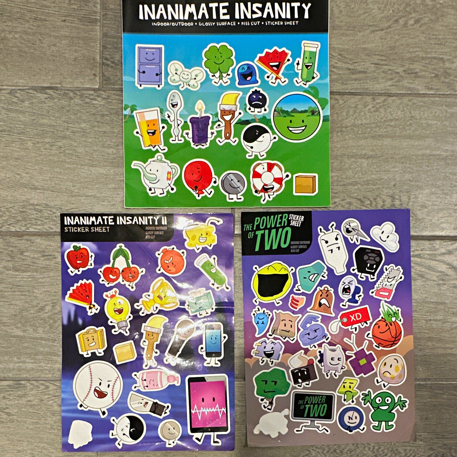 Inanimate Insanity & The Power of Two Glossy Indoor/Outdoor Sticker Sheets (3)
