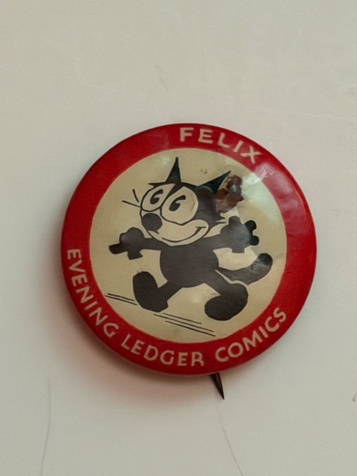 1930’s Evening Ledger Comics Felix newspaper comic character adv. pin