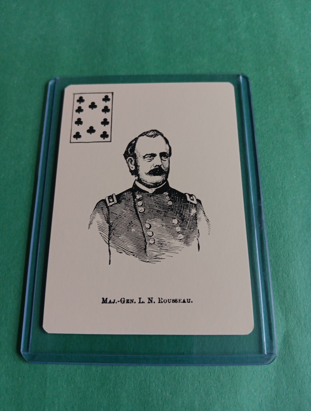 Lovell H. Rousseau Union General Game Playing Card Civil War Lovell H. Rousseau Union General Game Playing Card Civil War