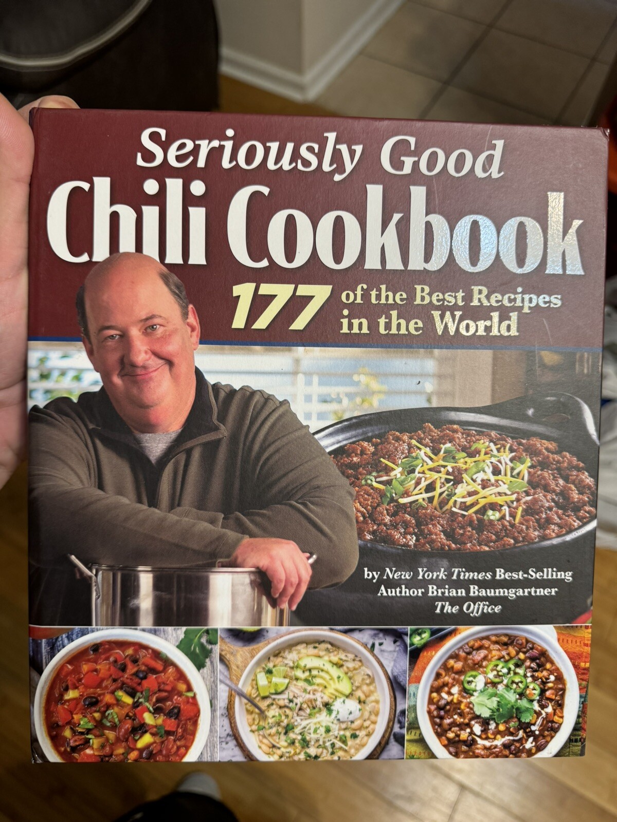 SIGNED Brian Baumgartner Seriously Good Chili Cookbook The Office Kevin Book