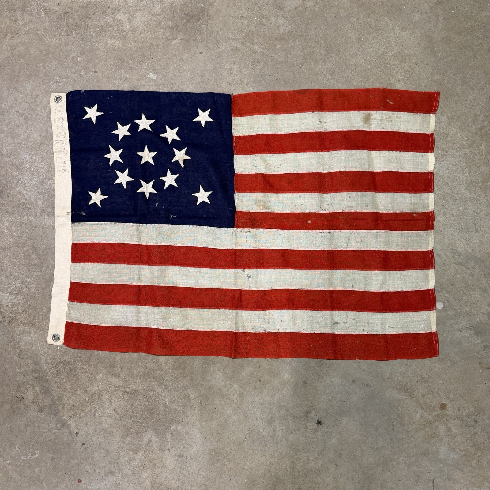 Antique 13 Medallion Star 2x3 Betsy Rose American Flag 1876 Centennial Parade