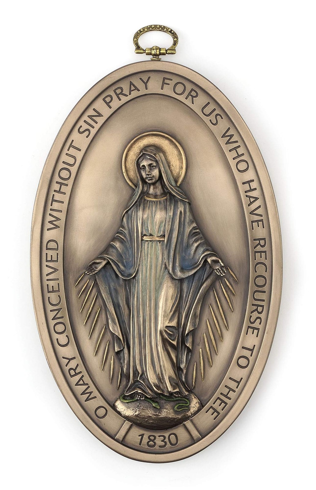 Veronese Design 8.5 Inch Medal of Our Lady of Graces Miraculous Medal Devotional