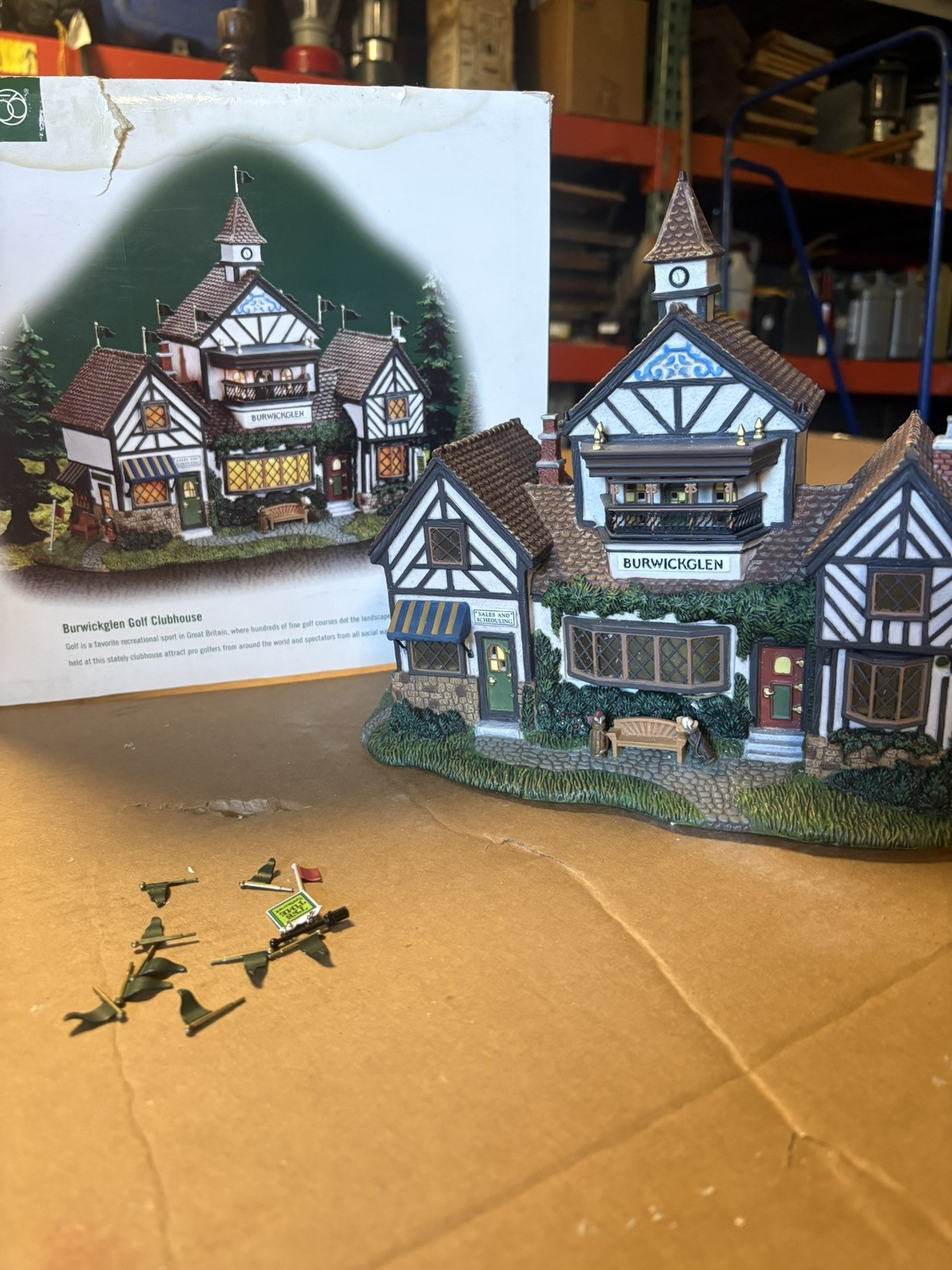 Dept 56 Burwickglen Golf Clubhouse COMPLETE and    long retired