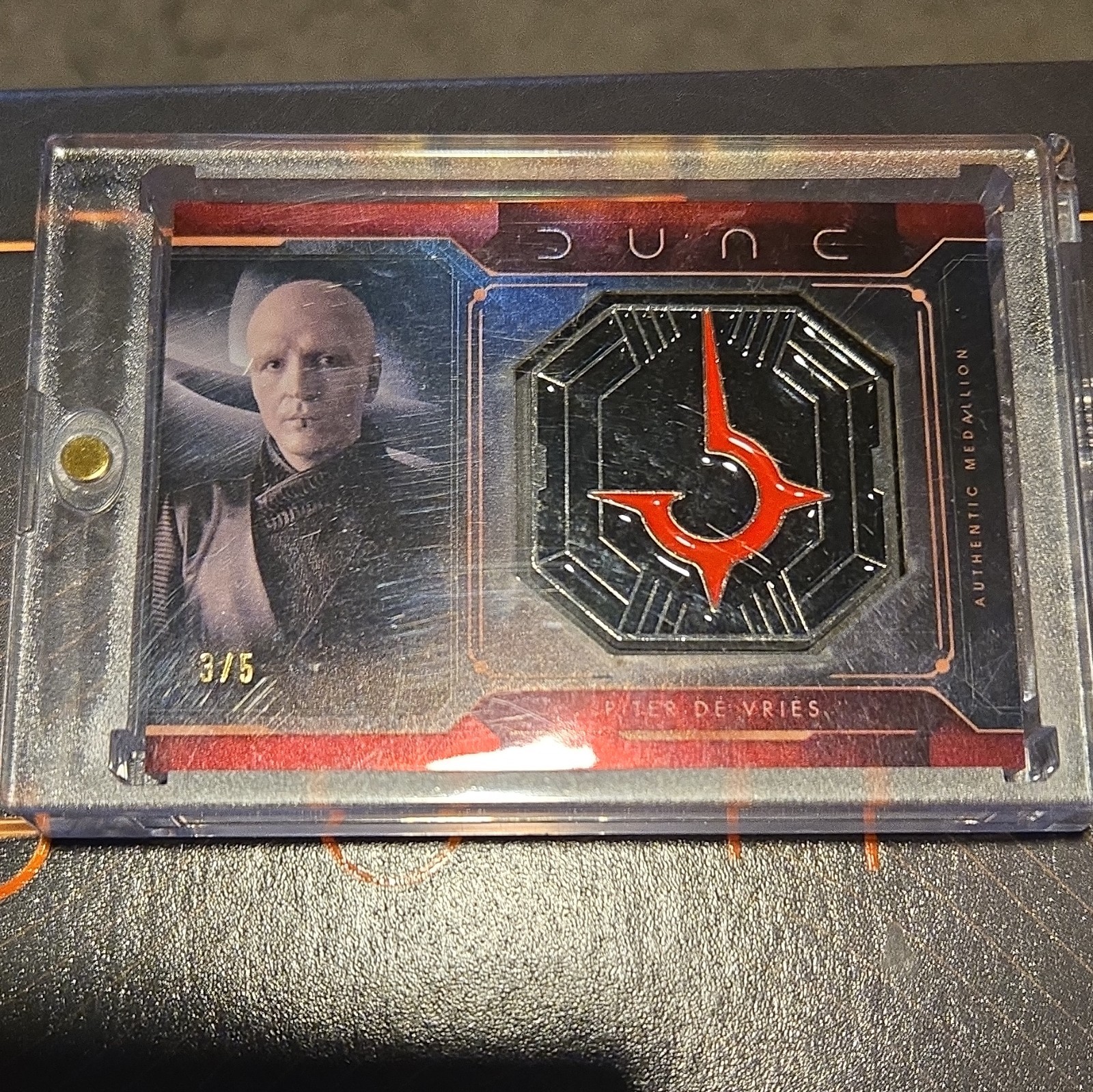 Topps 2025 Dune Chrome Harkonnen Medallion Piter De Vries MCM-PD 3/5