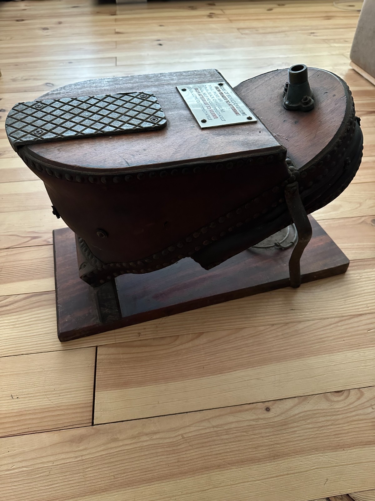 Antique Bellows Firefighters Miners Air Supply Foot Pump Siebe Gorman & Co Style