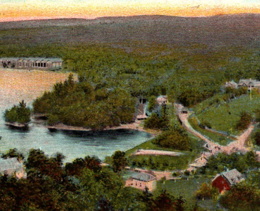 Vintage Undivided Back Postcard Aerial View Bear Creek Wilkes Barre PA c1910