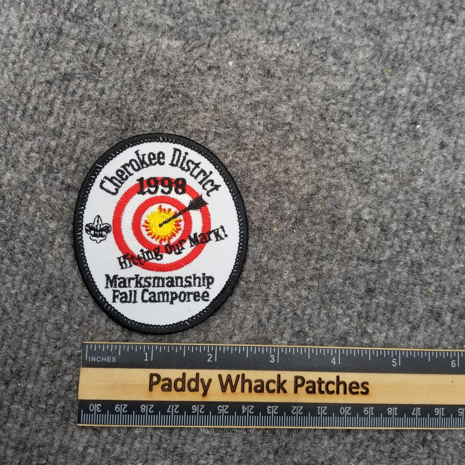 Boy Scouts Cherokee District 1998 Marksmanship Fall Camporee Target Patch