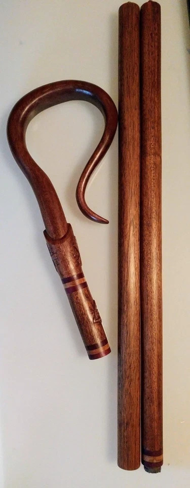 Wood CROZIER Polish Staff Crosier Bishop Quality Craftsmanship, 72