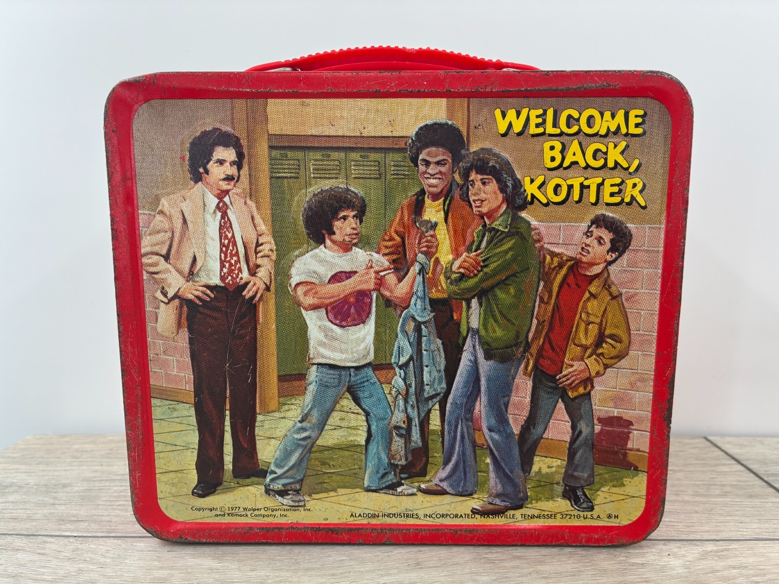 Welcome Back Kotter Lunch Box With Thermos 1977 Vintage John Travolta Aladdin