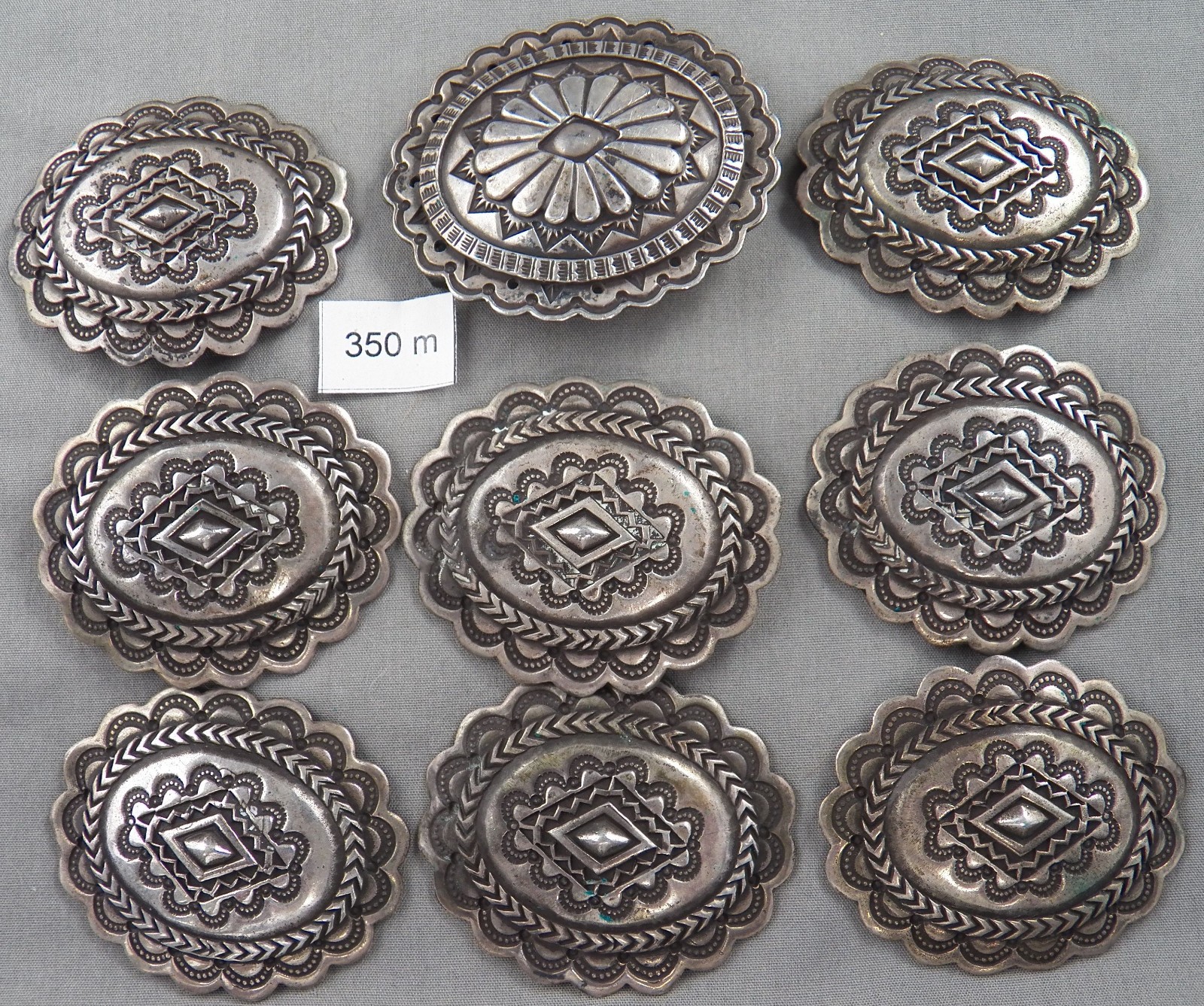 Vintage Navajo Sterling Concho Belt #2