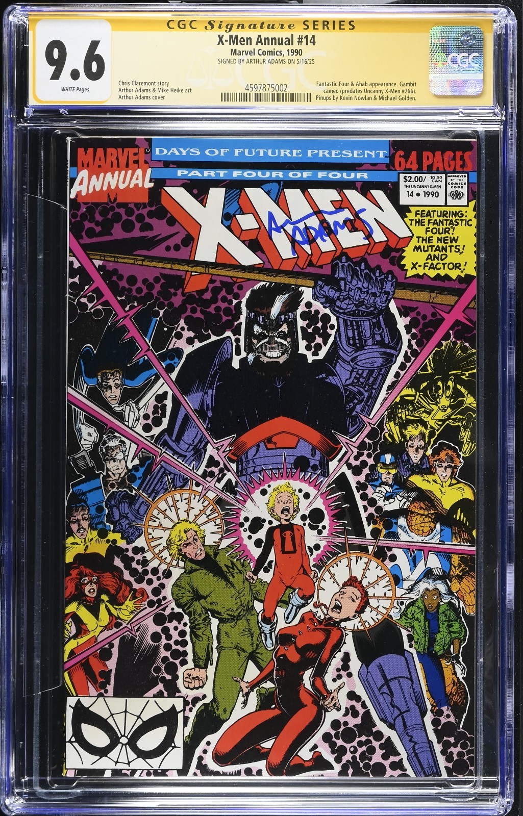 X-Men Annual #14 CGC SS 9.6 Signed Art Adams 1st APP Gambit 1990 X-Men Annual #14 CGC SS 9.6 Signed Art Adams 1st APP Gambit 1990