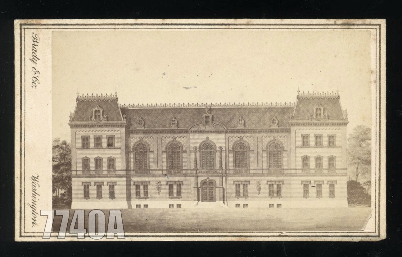 rare 1860s cdv by brady department of agriculture building washington dc