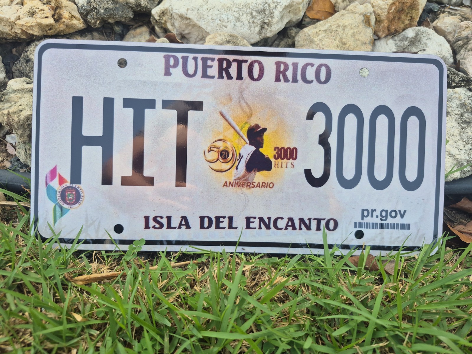 Puerto Rico Roberto Clemente HIT 3000 50th Anniversary Booster License Plate🇵🇷