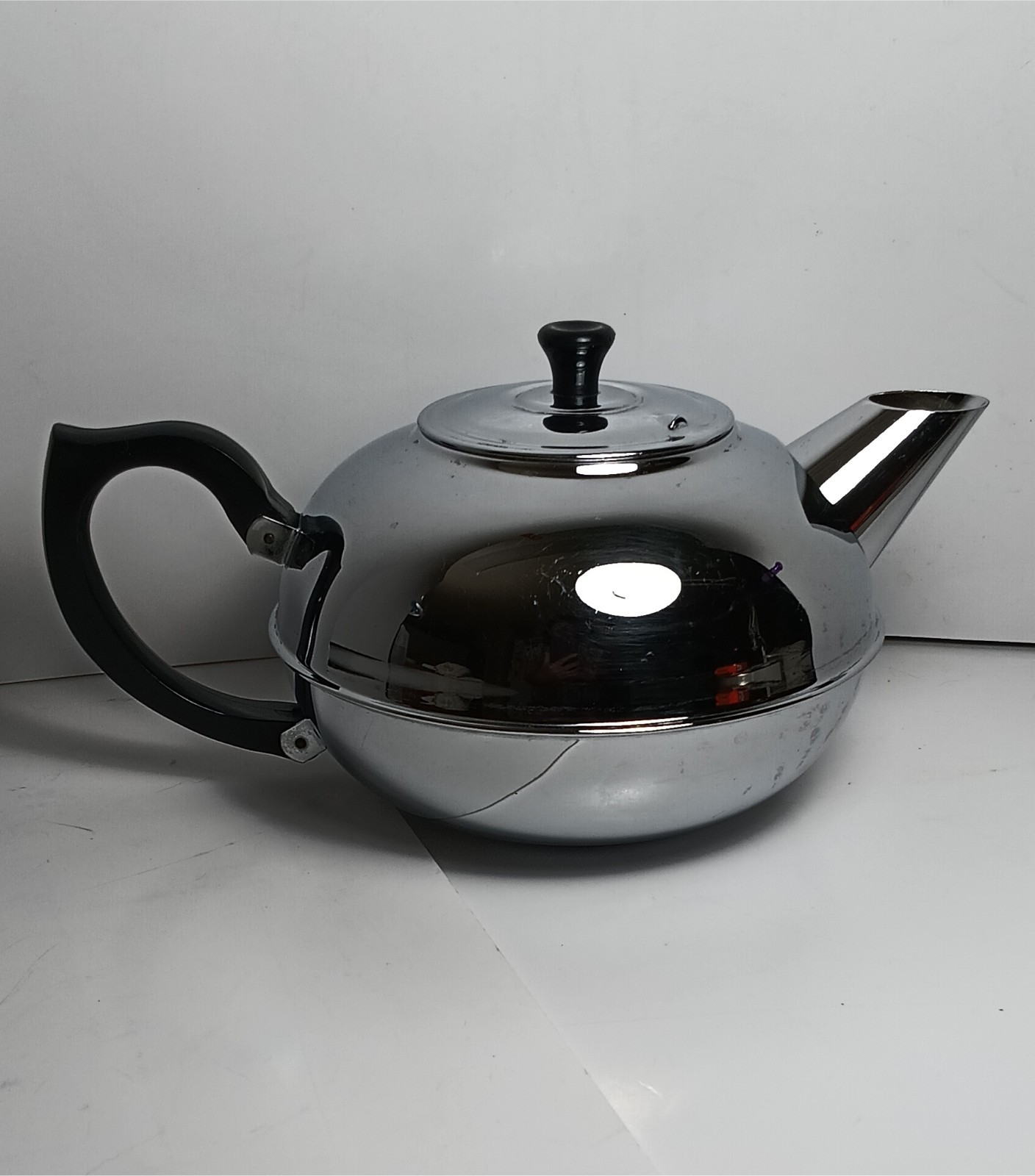 Vintage Britdis Teapot 6 Cups Chrome on Copper New Zealand 1970’s