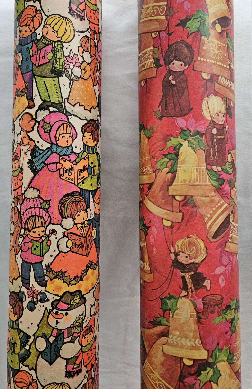 Vintage MCM Christmas Gift Wrapping Paper 2 Rolls