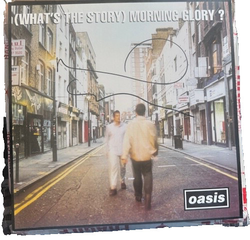 Signed Noel Gallagher what’s the story morning glory vinyl Oasis Photo Proof