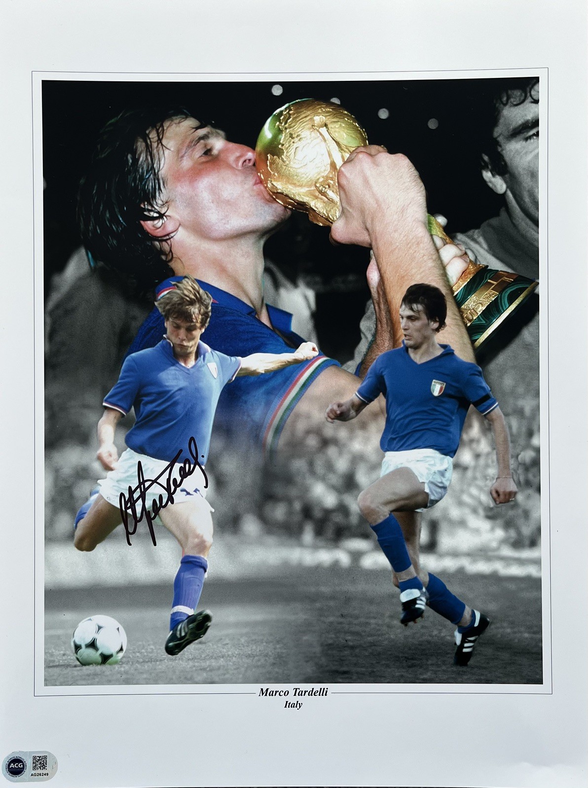Marco Tardelli Signed 16x12 Italy Photo ACG COA AG26253