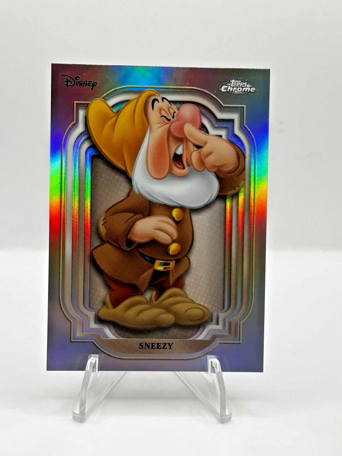 Sneezy 2024 Topps Chrome Disney #11 Refractor Snow White