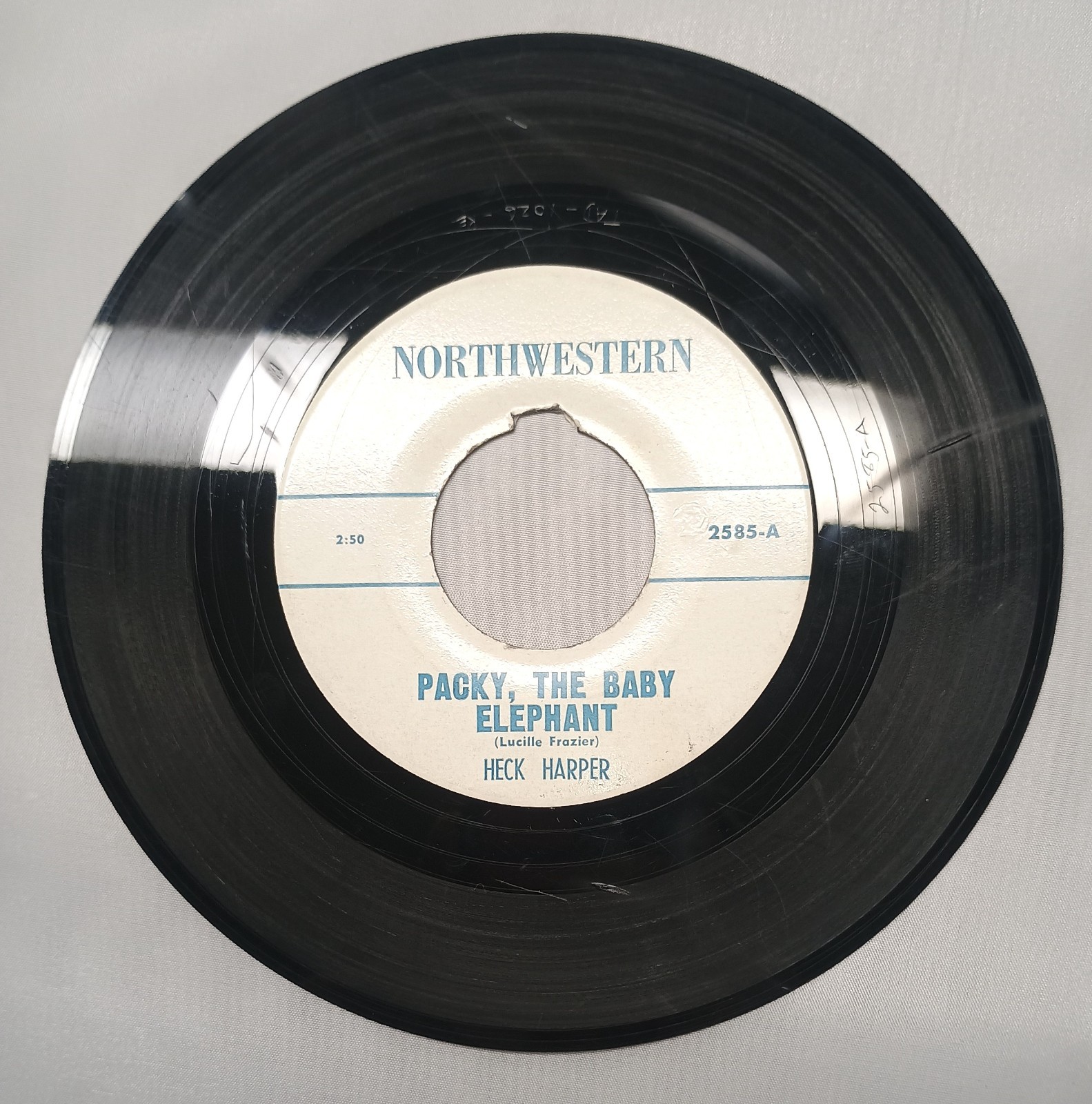 SO RARE 45 rpm NW novelty HECK HARPER Packy the Baby Elephant PORTLAND ZOO 1962