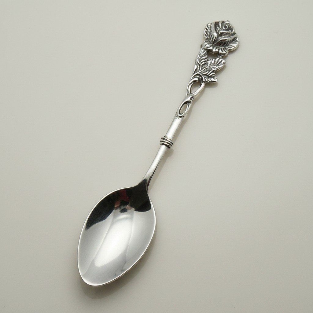 Genuine sterling silver baby spoon solid hallmarked 925 handmade nickel free