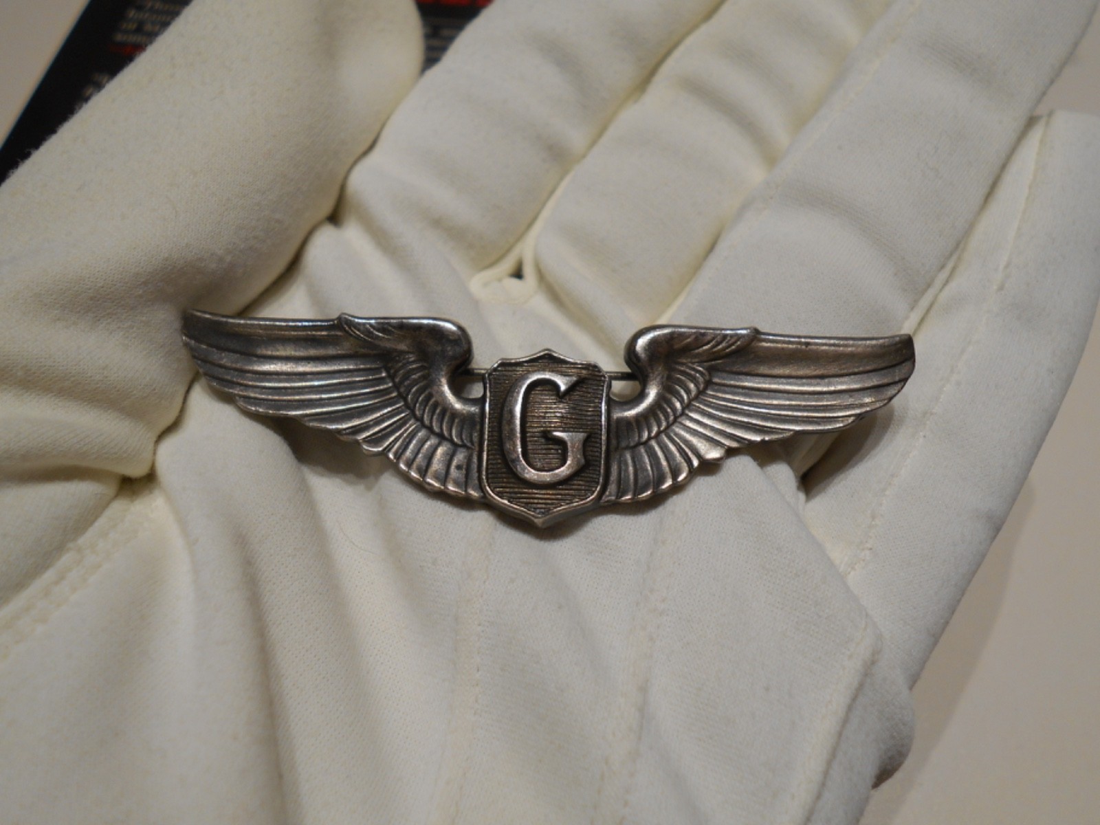 Authentic WWII U.S. ~  STERLING SILVER ~ Glider Pilot's wings ~ 3