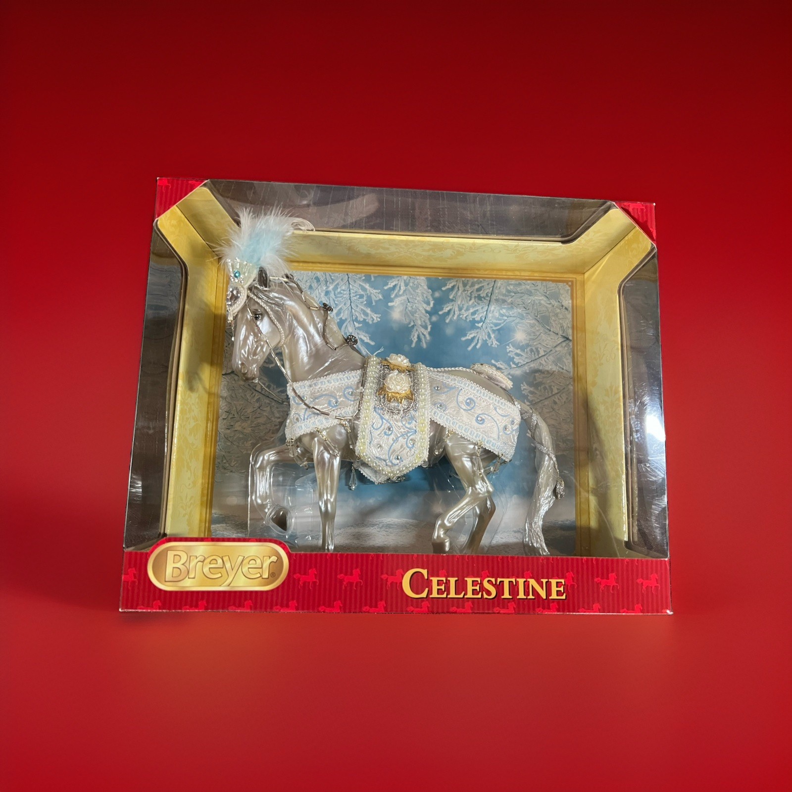 Breyer Celestine Holiday Horse Model Figure, Plastic, With Original Box