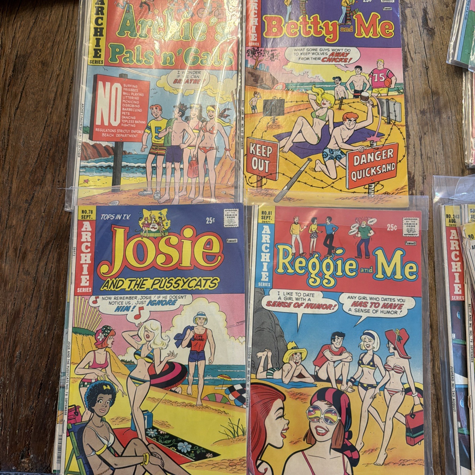 14 Vintage Archie Comics Beach Swimsuit Summer Lot 1970s Betty Veronica Josie