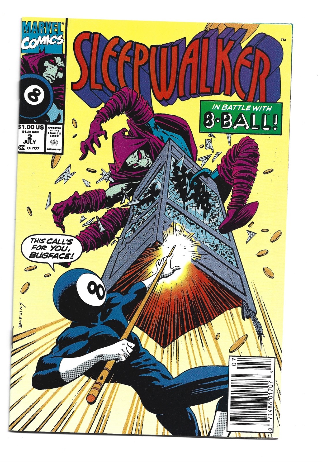 Sleepwalker #2, VF/NM 9.0, 1st Appearamce 8-Ball