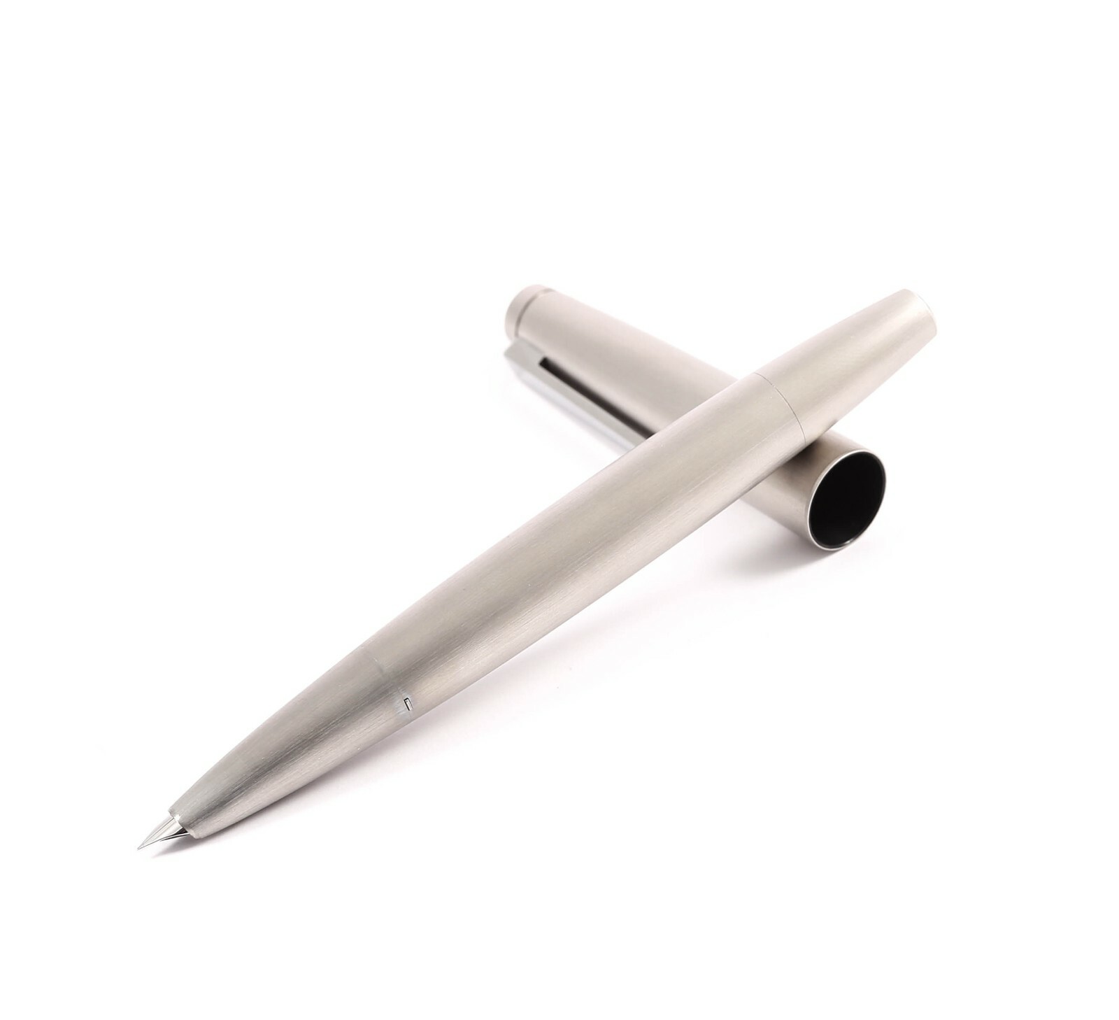 LAMY 2000 Piston Fountain Pen STAINLESS STEEL / SILVER model 02 14K gold nib LAMY 2000 Piston Fountain Pen STAINLESS STEEL / SILVER model 02 14K gold nib