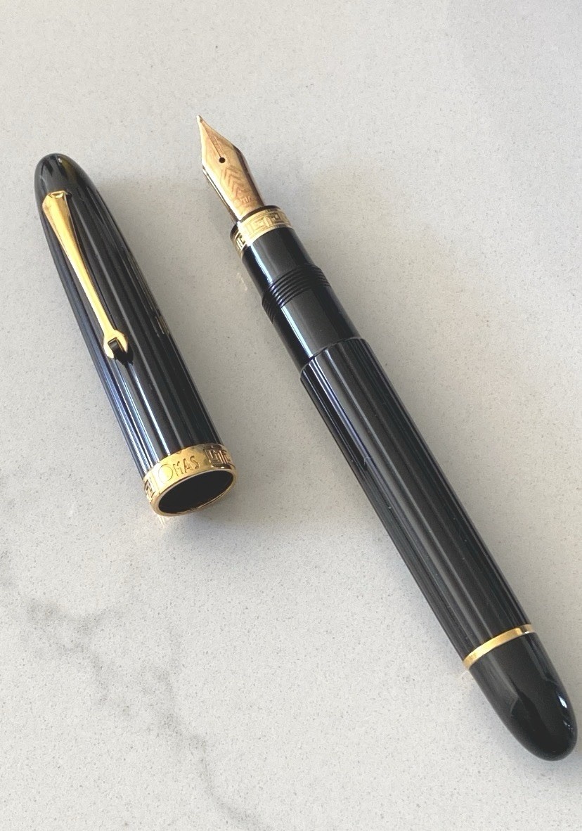 Omas Ogiva Fountain Pen in Black with Gold Trim Parts/Repair
