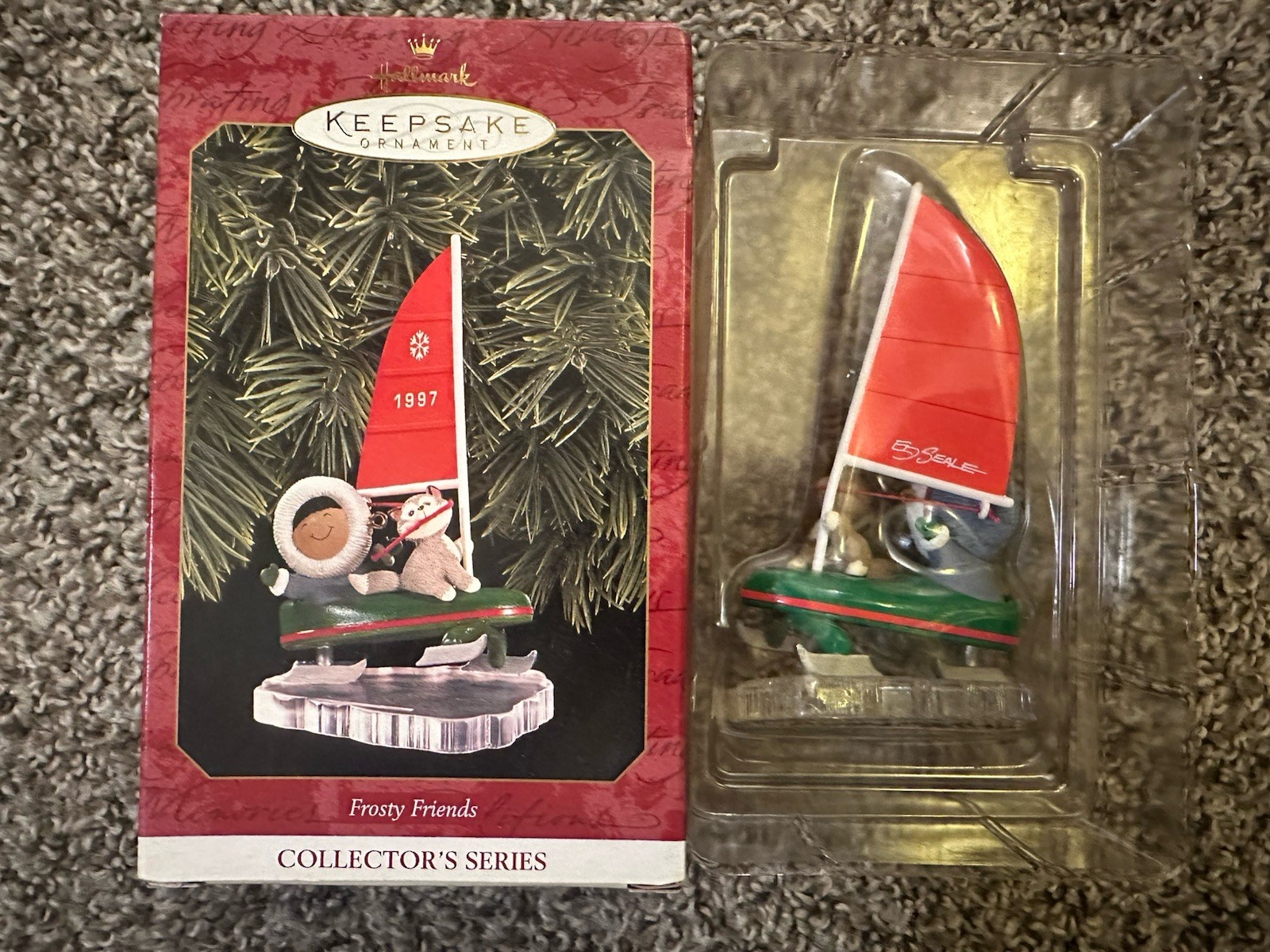 Vintage 1997 Frosty Friends Hallmark Christmas Ornament With Original Box