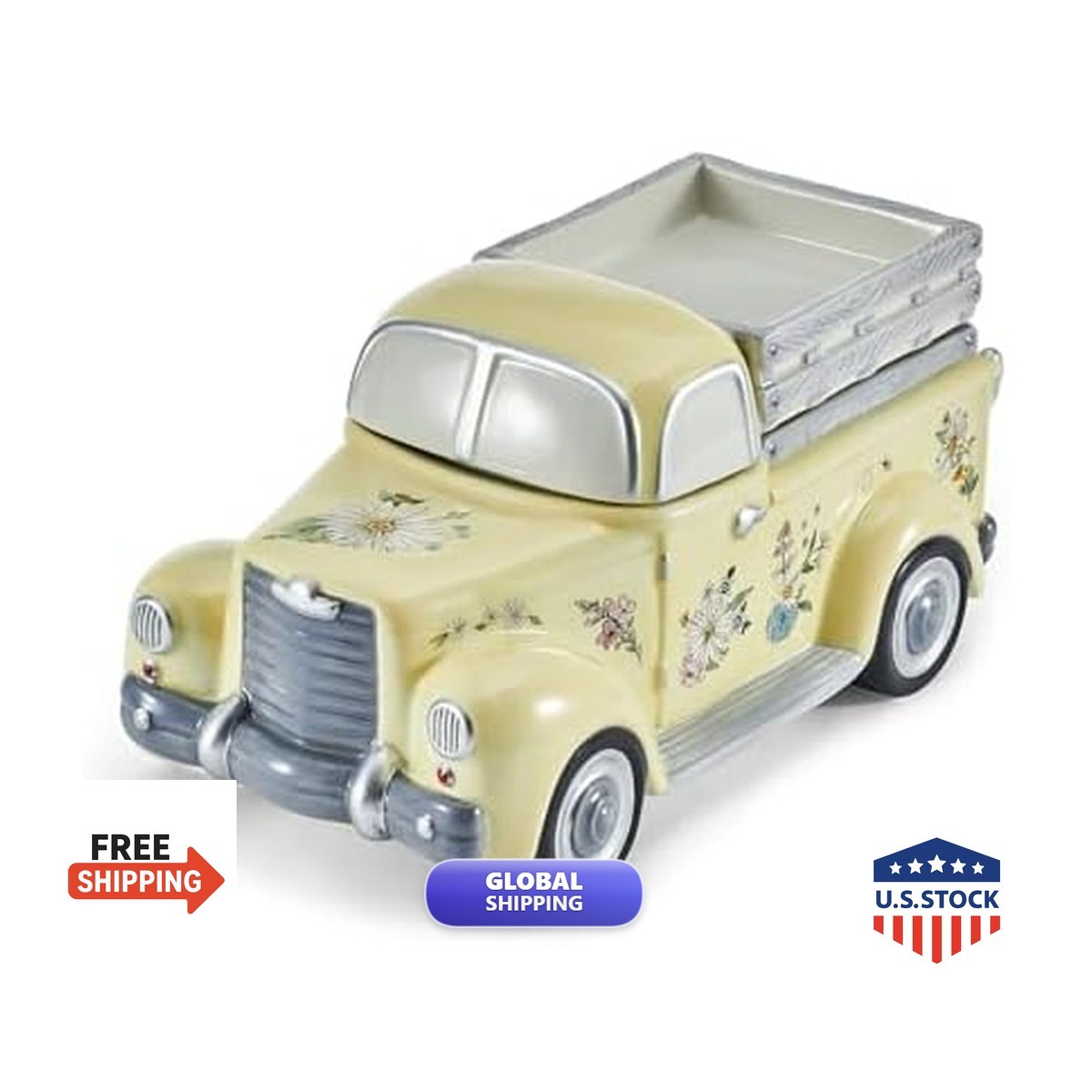 Fitz and Floyd Emi\'s Garden Vintage Truck Cookie Jar 13 Inch