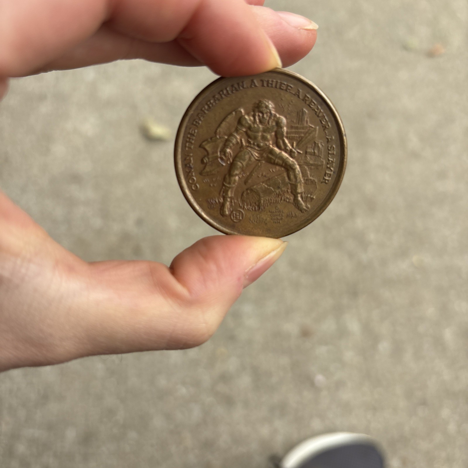 1974 Marvel Comics:  Conan the Barbarian Collectors Coin Bronze Medal Rare