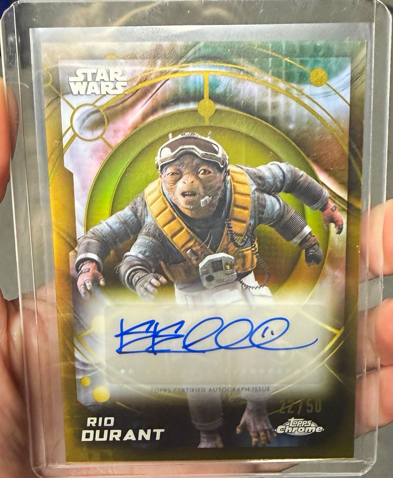 Topps Chrome 2026 Star Wars Rio Durant Autograph A-KATK Katy Kartwheel 22/50