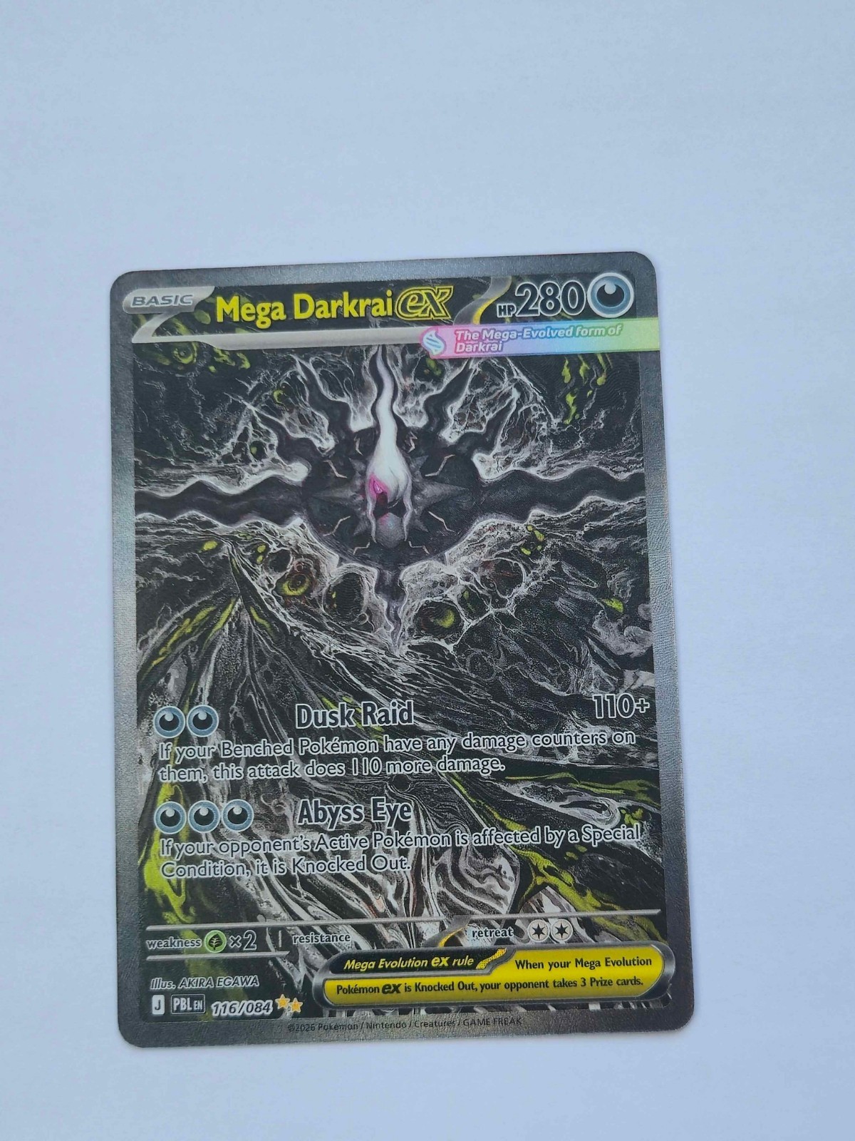 Pokémon Mega Darkrai ex 116/084 SIR Pitch Black Special Illustration Rare