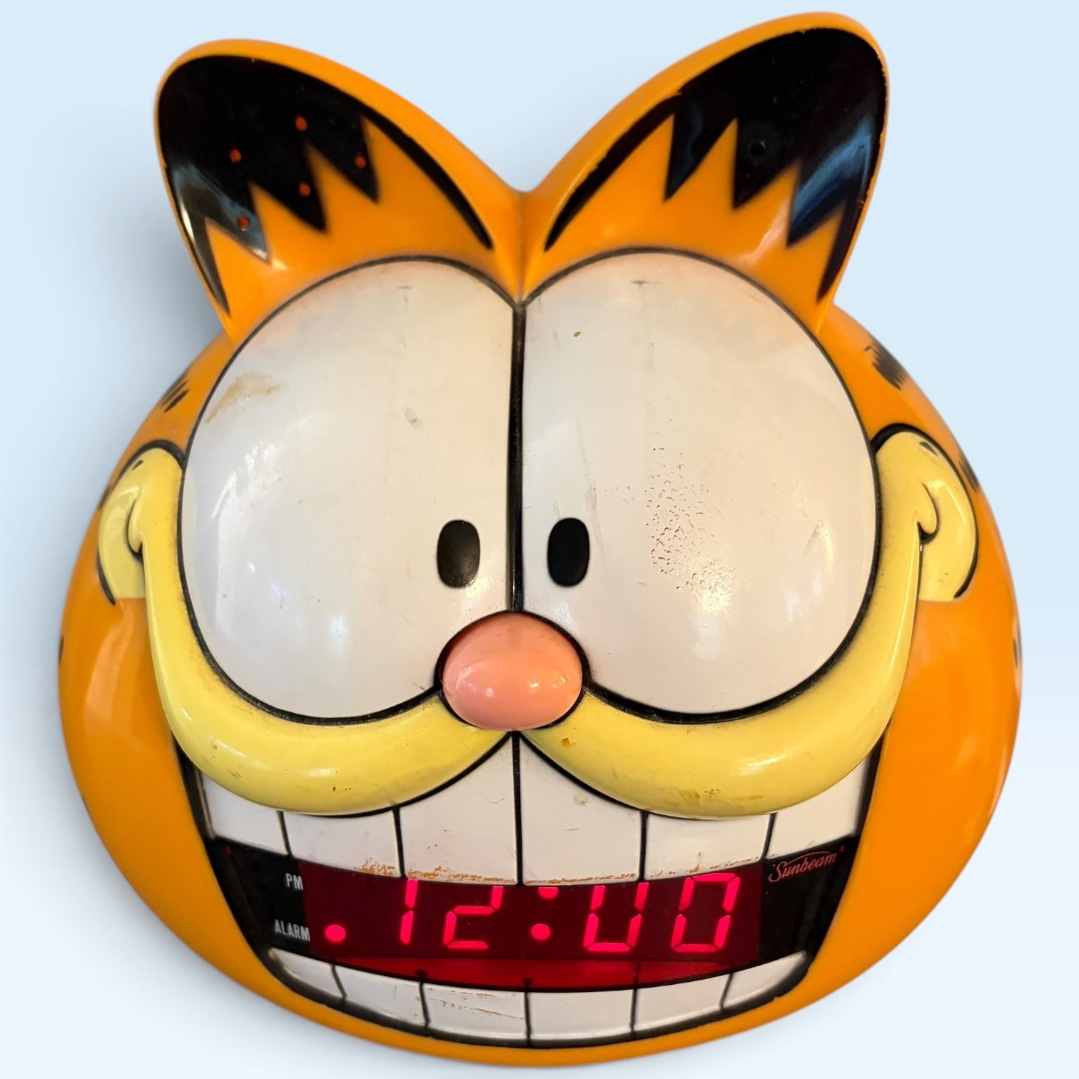 Vintage Garfield 1993 Sunbeam Talking Alarm Clock Model #887-109 Tested READ