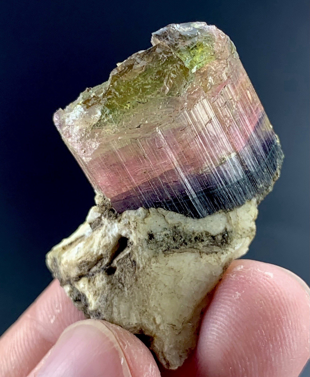 58 Ct Heated Tourmaline Crystal Specimen From Afghanistan