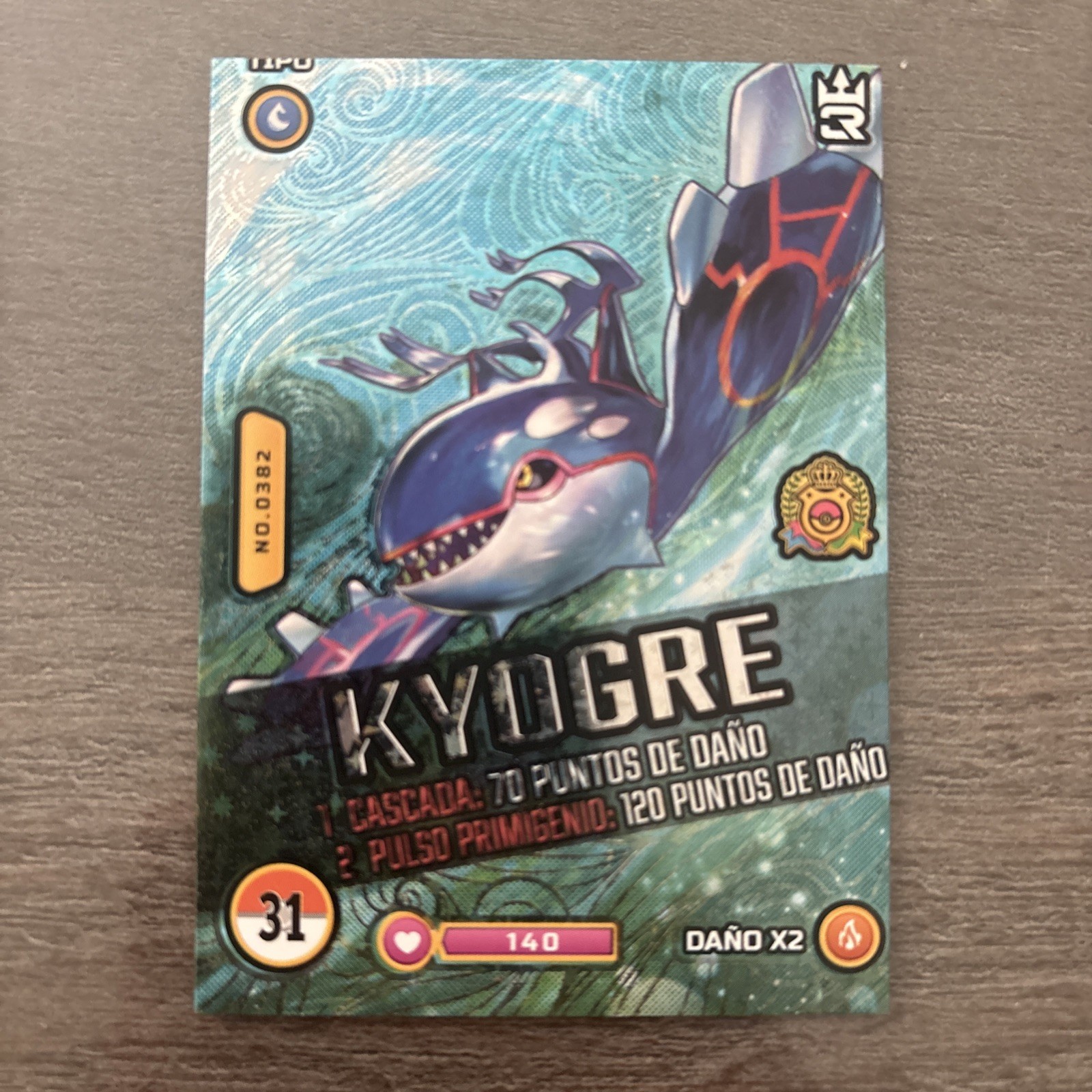 CARD POKEMON MASTER JOURNEYS Foil 3R KYOGRE Hoenn TCG Peru Edition 2023 Miscut