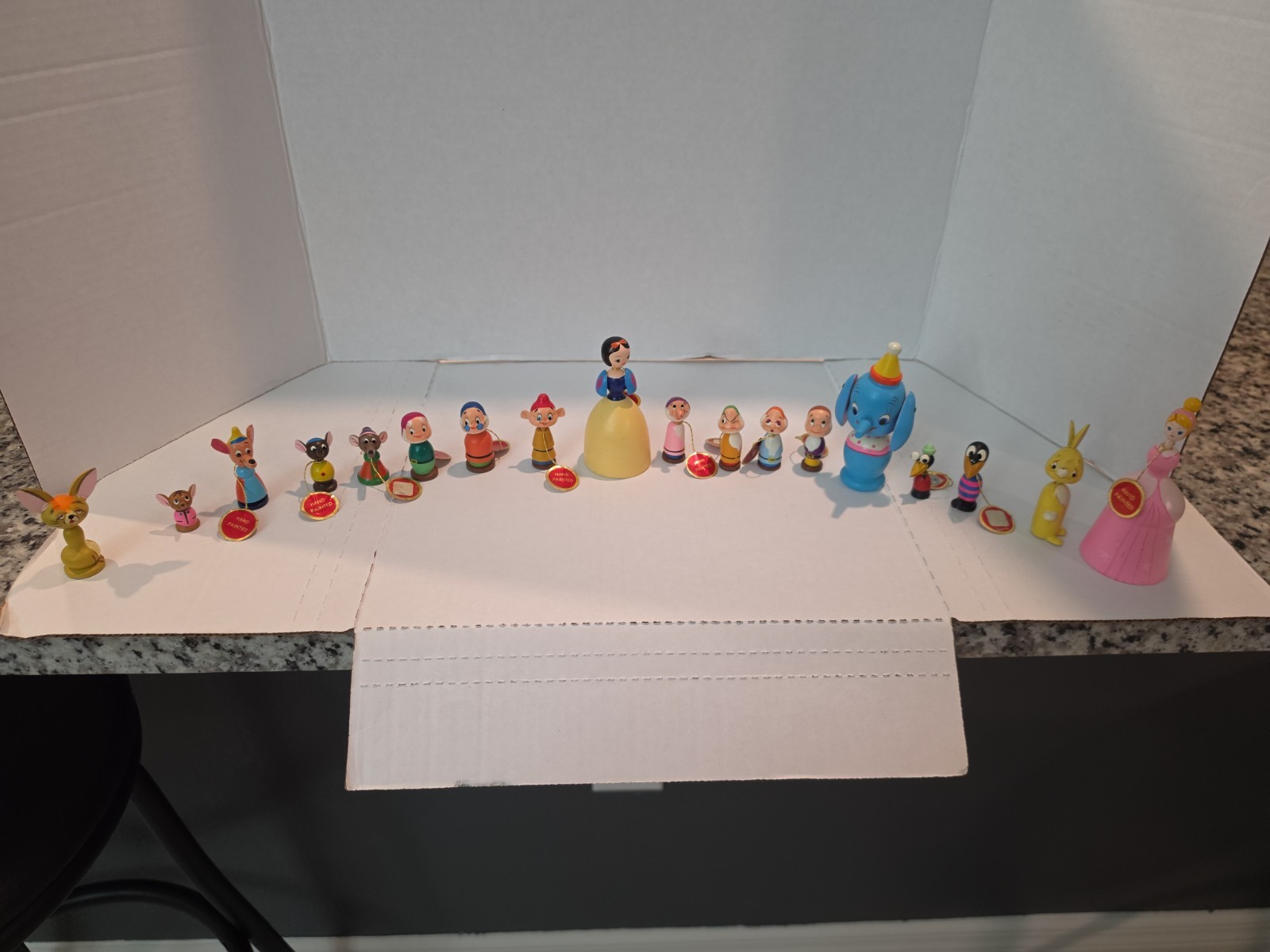 Iots of Extremely Rare Disney Kokeshi Showa Retro Wooden Doll Hand Painted