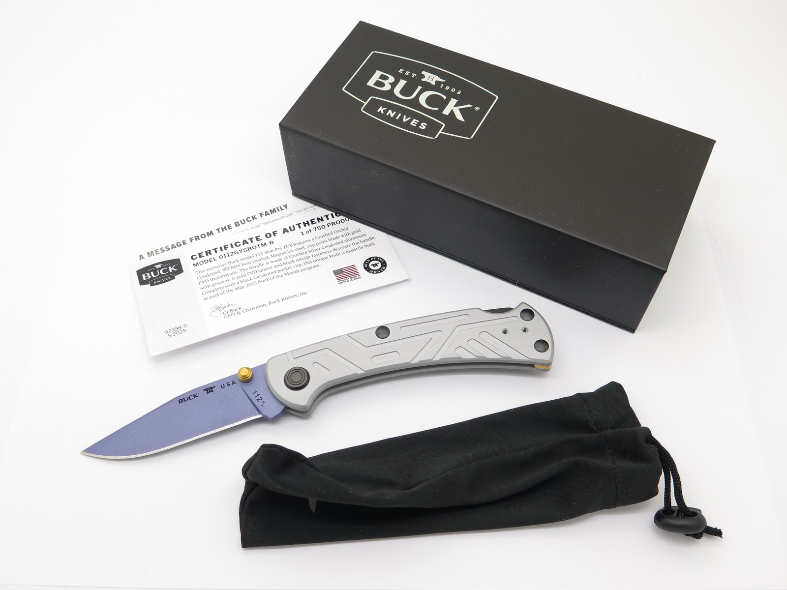 2025 Buck 112 BOTM Limited Ranger Slim Pro TRX Magnacut Folding Hunter Knife