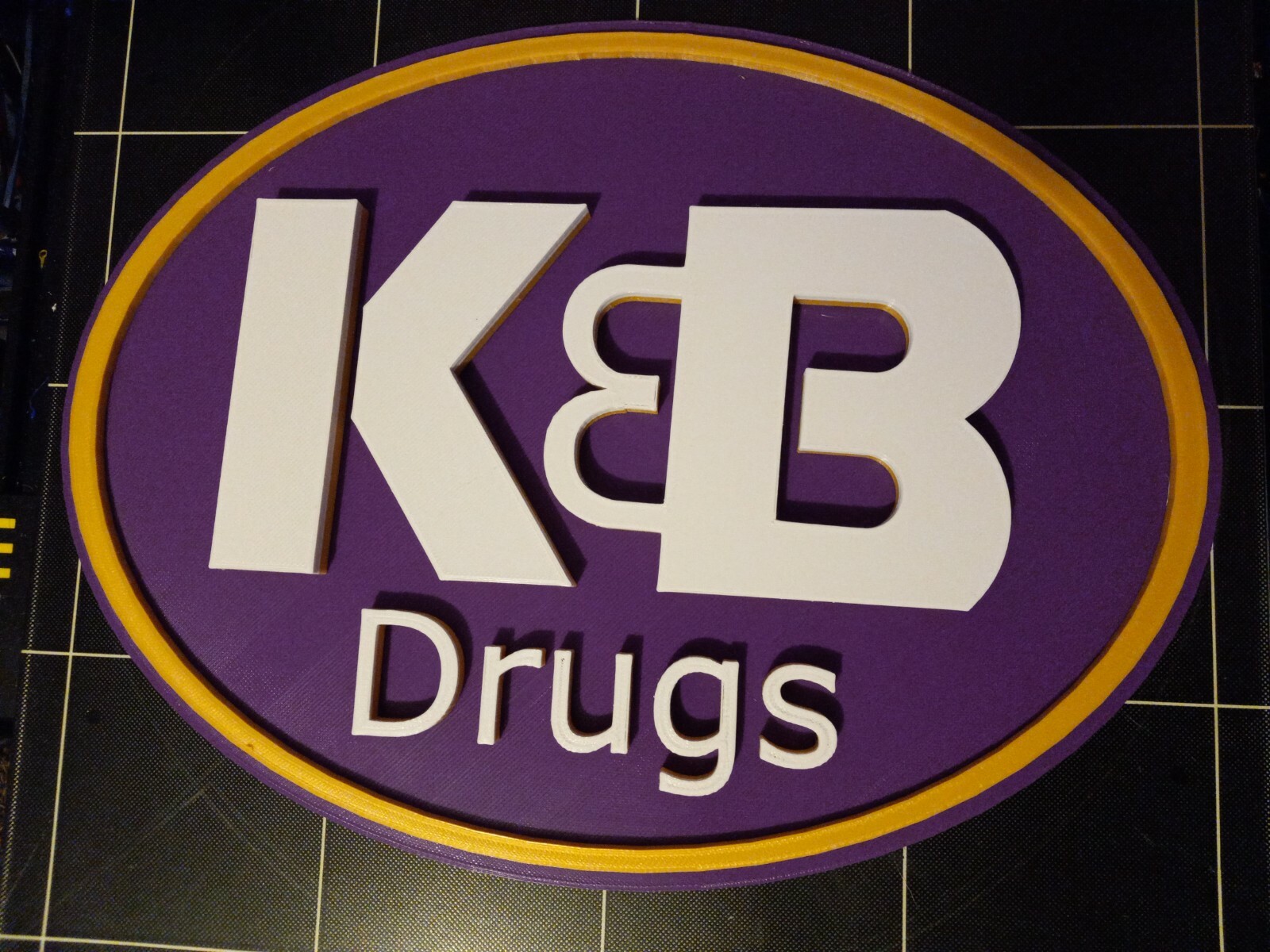 Vintage K&B Drugs Logo Sign,3D printed. 12