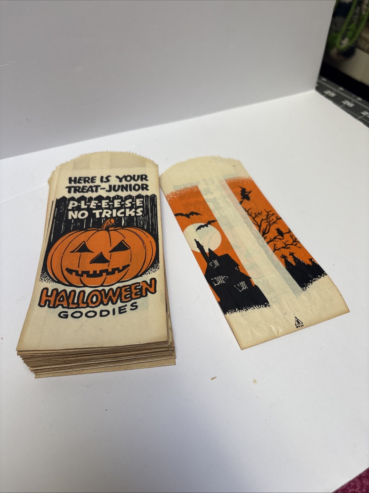 Vintage Halloween Paper Treat Bags 1950’s Unused