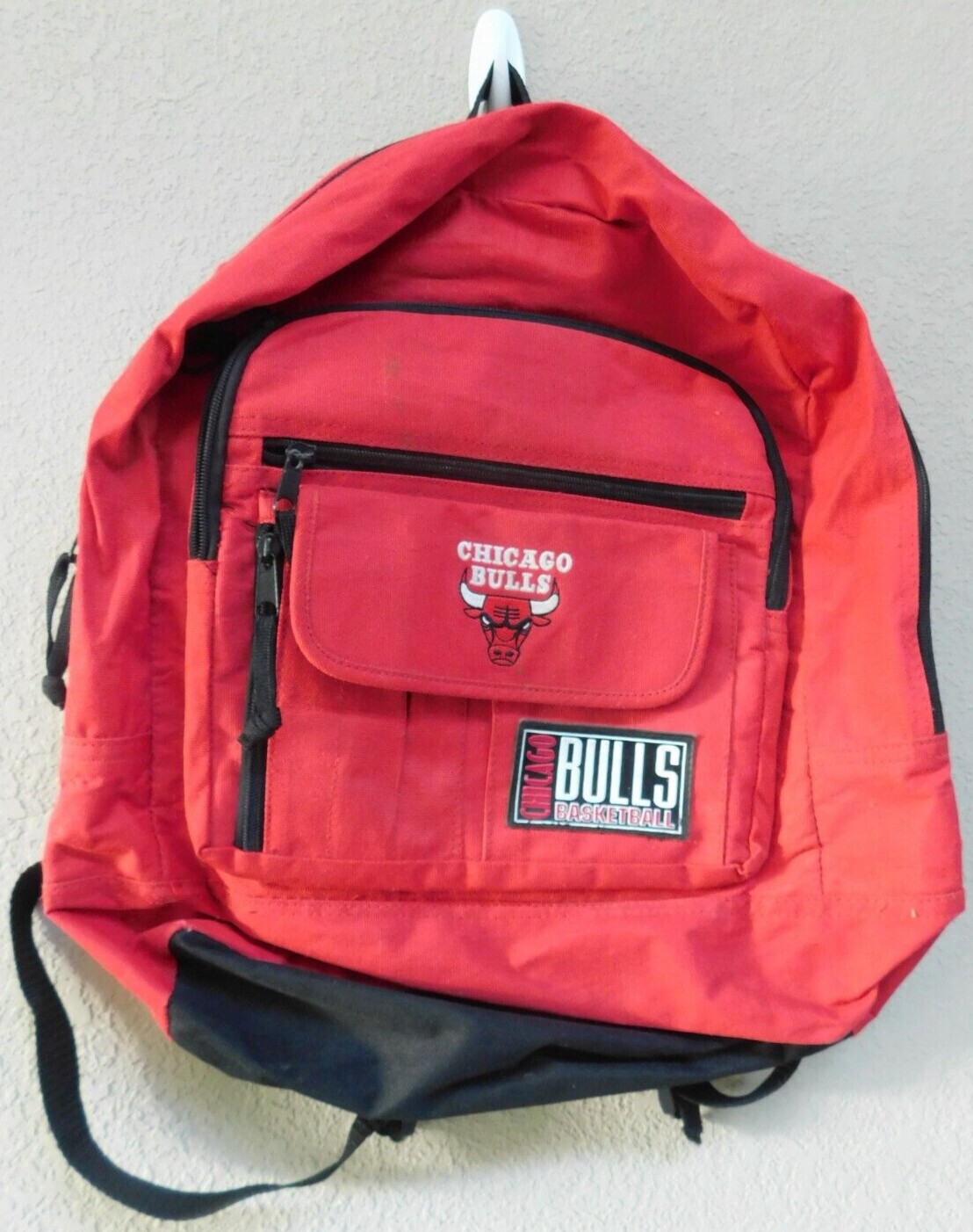 VTG 90's Chicago Bulls NBA Pro Game Works Backpack Jordan Rodman Pippen Rare .