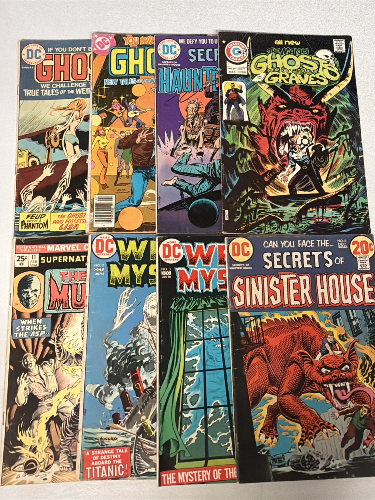 DC Marvel Charlton Bronze Age HORROR Lot 8 Comics 1st Print 1970s Lot #40 *Z13