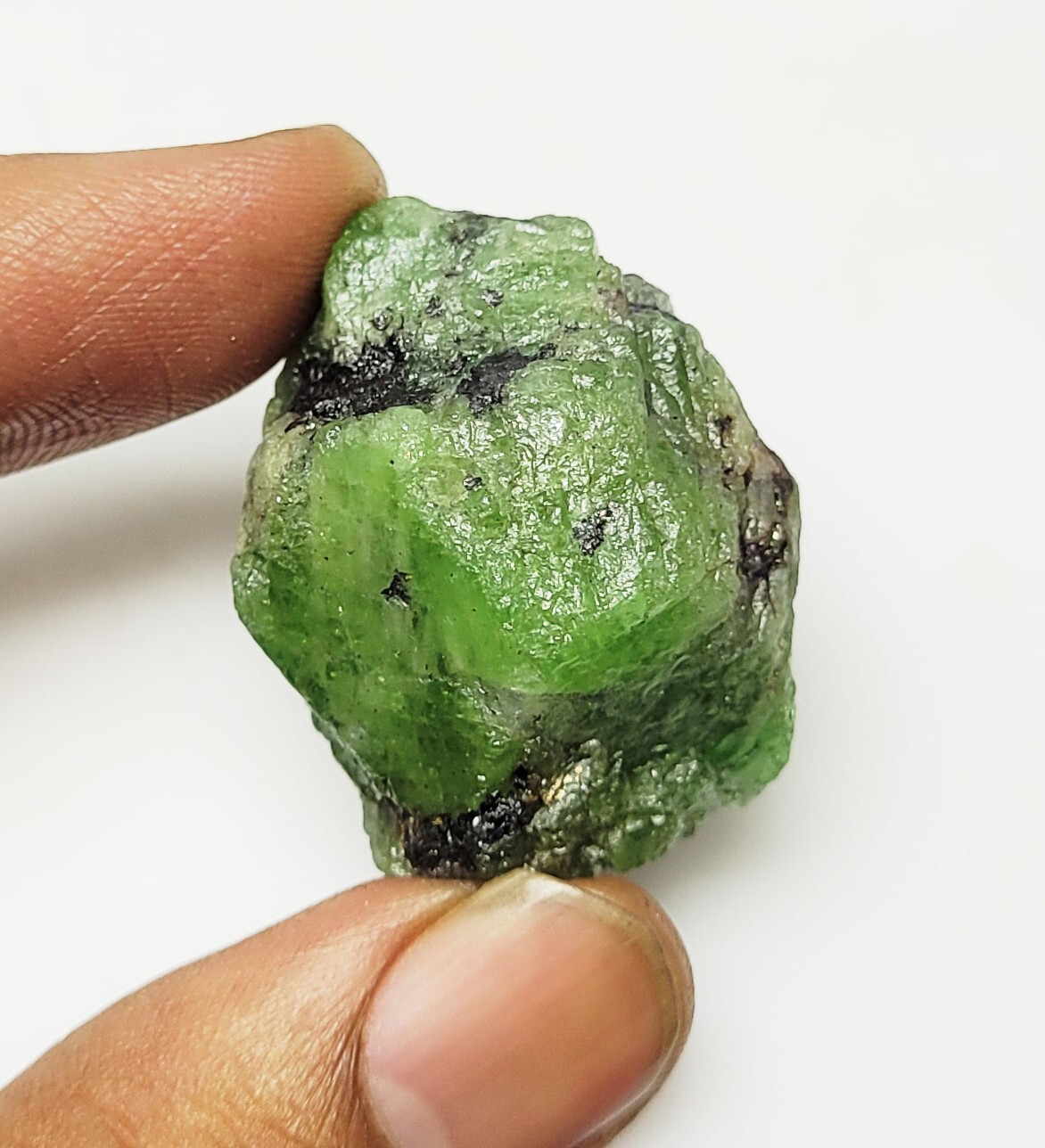 162 Ct BIG Natural Green Garnet Tsavorite Rough Specimen Crystal Garnet Rough