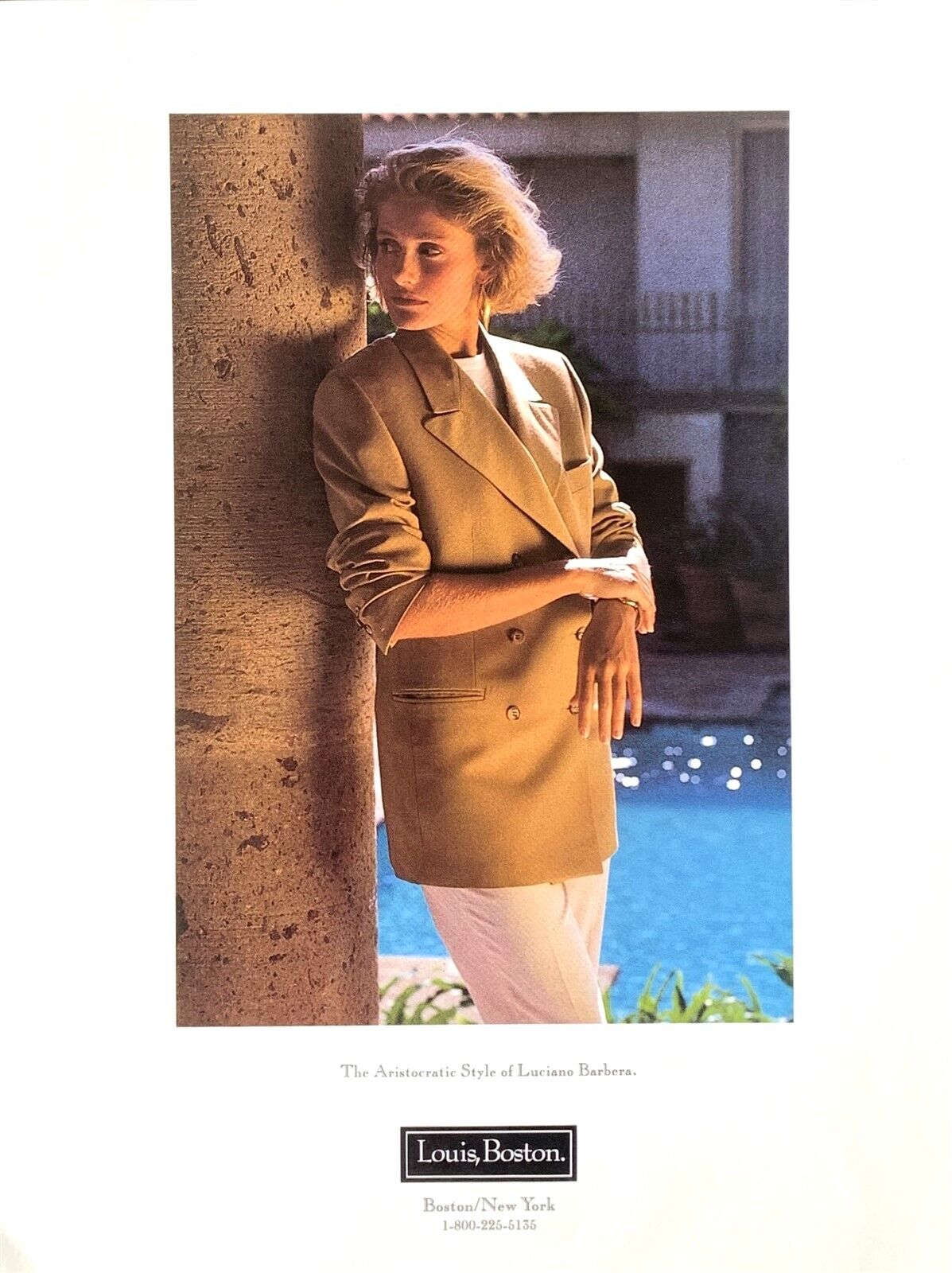 1987 LUCIANO BARBERA The Aristocratic Italian Design LOUIS, BOSTON PRINT AD